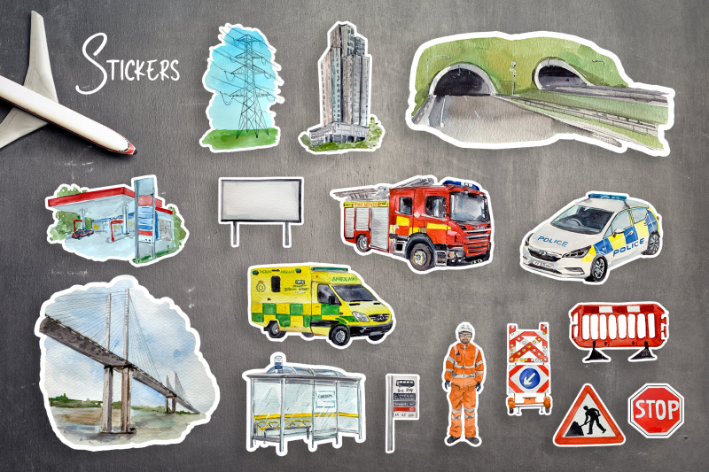on-the-road-clip-arts-stickers-and-poster
