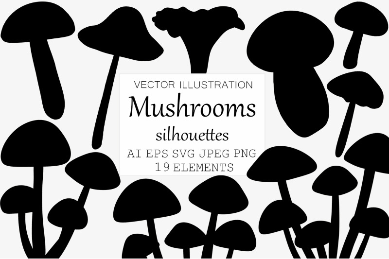 mushrooms-silhouettes-mushrooms-svg-mushrooms-graphics