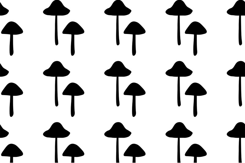 mushrooms-pattern-mushrooms-silhouettes-mushrooms-graphics