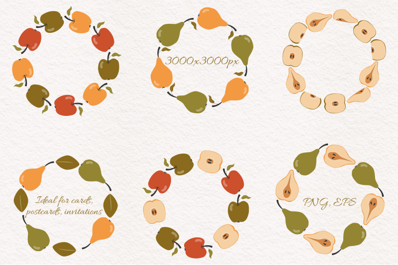 apple-png-pear-png-green-apple-clipart-fruit-set-autumn-frames