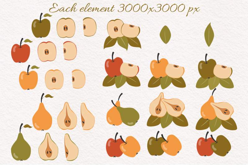 apple-png-pear-png-green-apple-clipart-fruit-set-autumn-frames