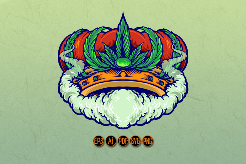 cannabis-crown-smoke-premium-logo-weed
