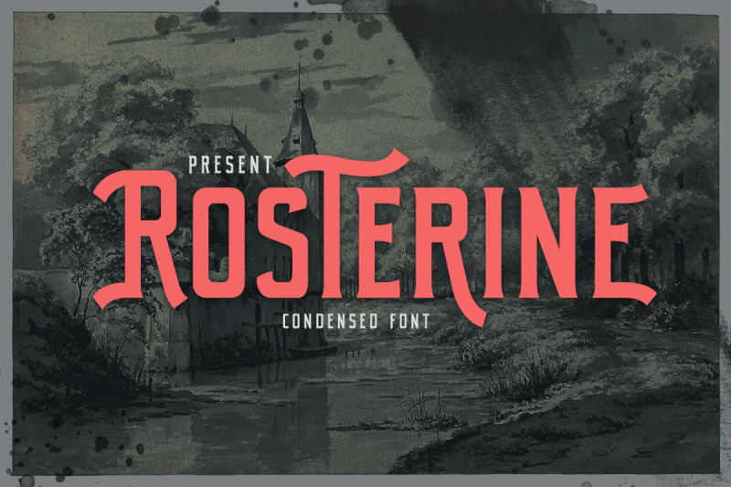 rosterine-condensed-font