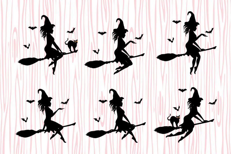 cute-witch-with-a-broom-silhouette