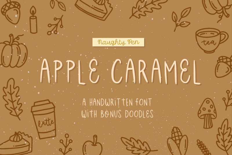apple-caramel-casual-handwritten-font-with-doodles