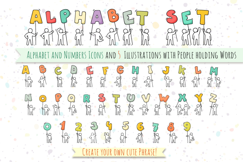 alphabet-and-numbers-set-with-people
