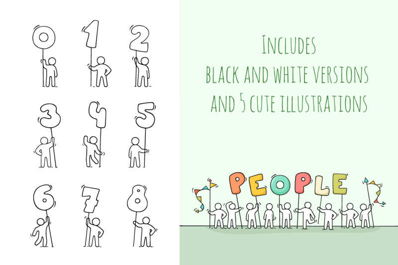 alphabet-and-numbers-set-with-people