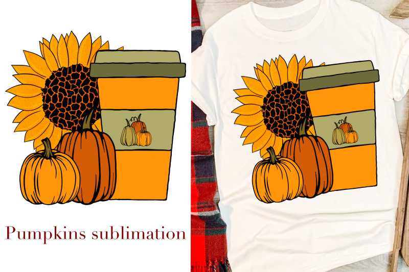 pumpkin-sunflower-latte-png-sublimation-t-shirt-print