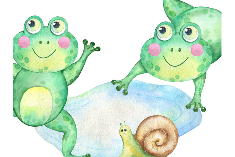 watercolor-frogs-clipart-funny-frog-set-clip-art-png