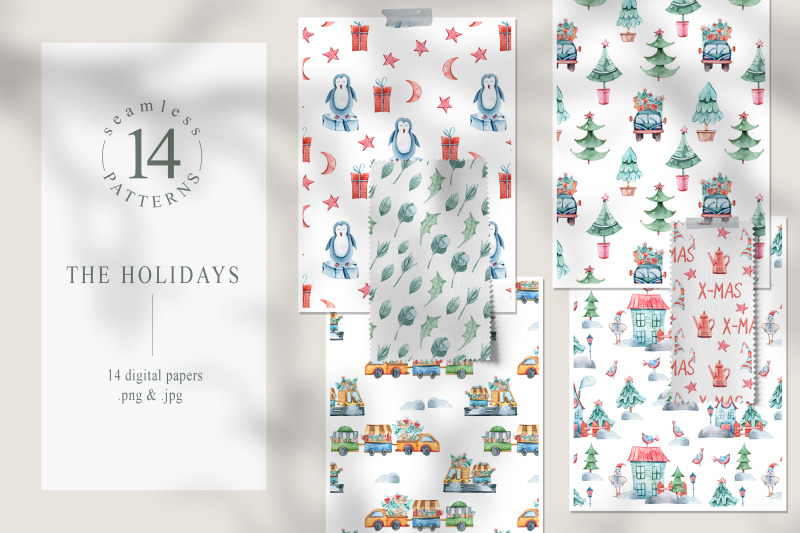 watercolor-christmas-seamless-patterns-14-digital-papers