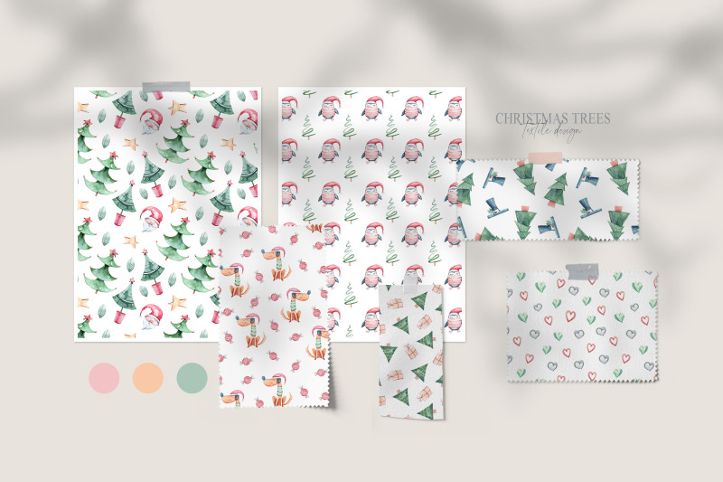 watercolor-christmas-seamless-patterns-digital-paper-pack