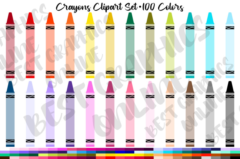 100-crayons-clipart-back-to-school-supplies