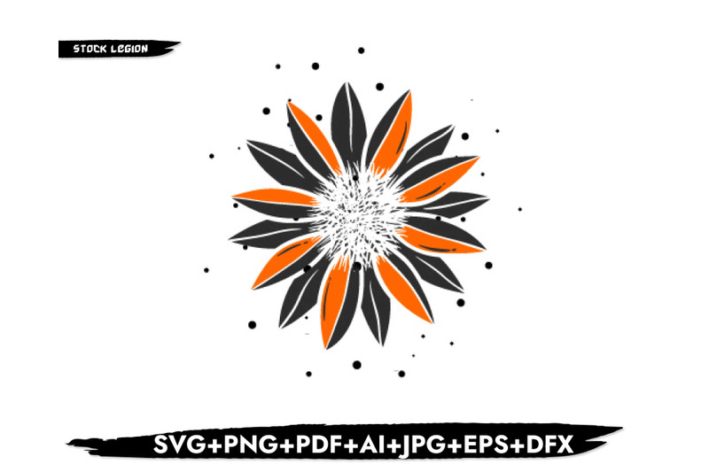 sunflower-orange-petals-svg