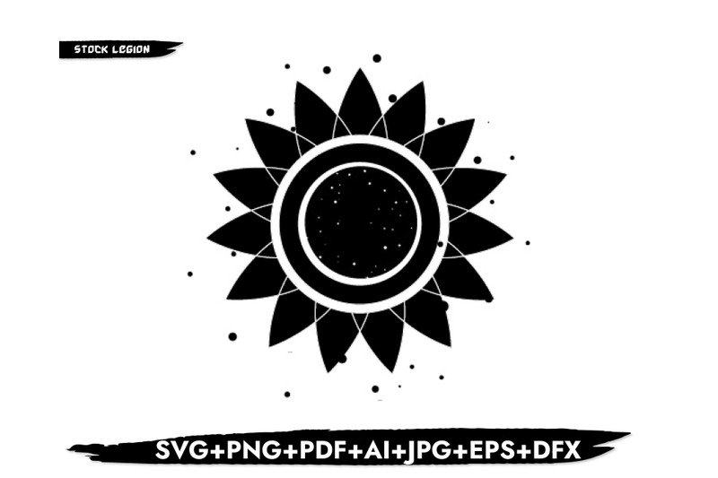 black-sun-flower-svg