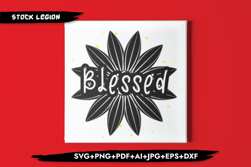 Blessed Sunflower SVG By stockvectorsvg | TheHungryJPEG