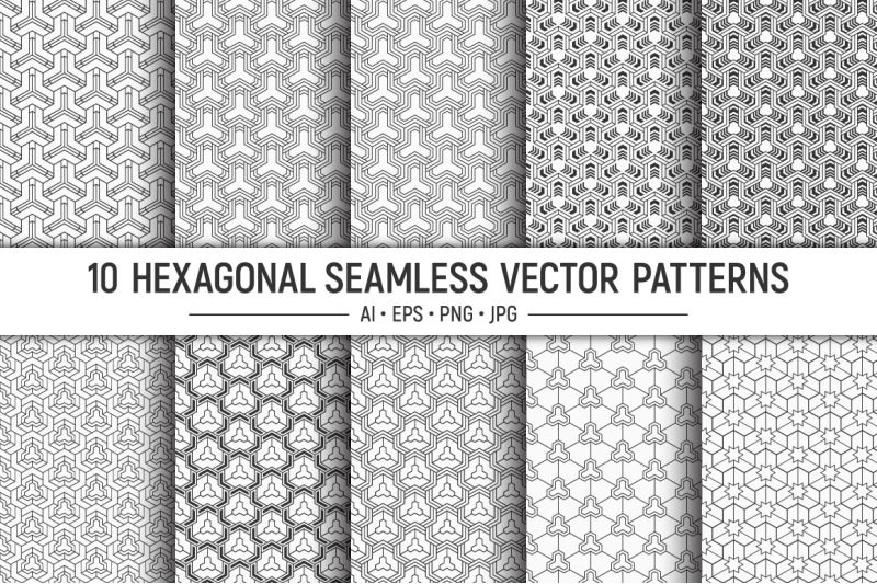 10-geometric-vector-hexagonal-backgrounds