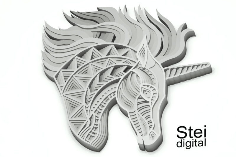 3d-unicorn-mandala-svg-dxf-cut-files-layered-unicorn-svg