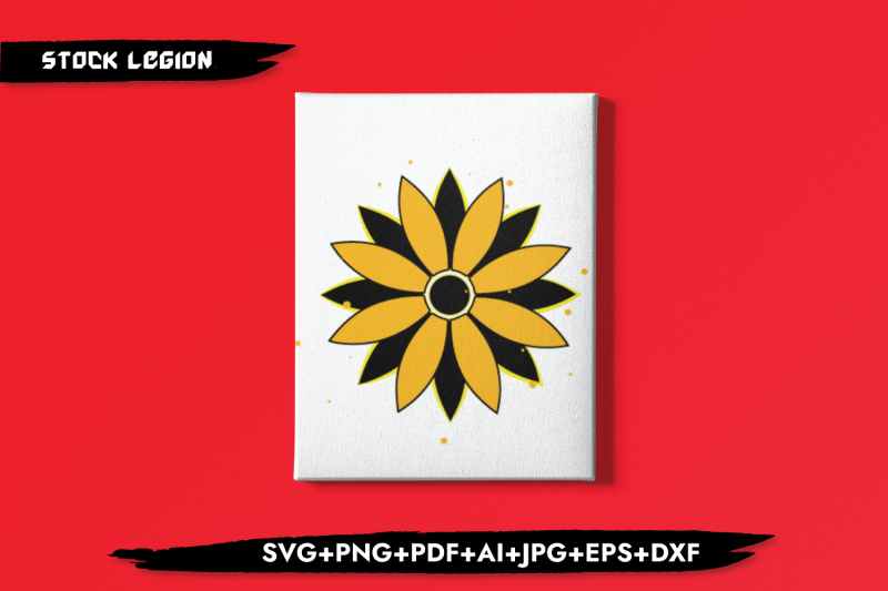 sunflower-black-orange-svg