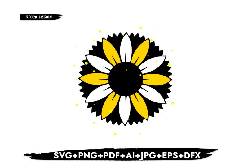 sunflower-black-yellow-svg