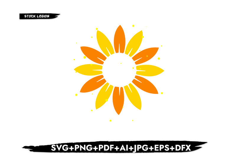sunflower-orange-yellow-petals-svg