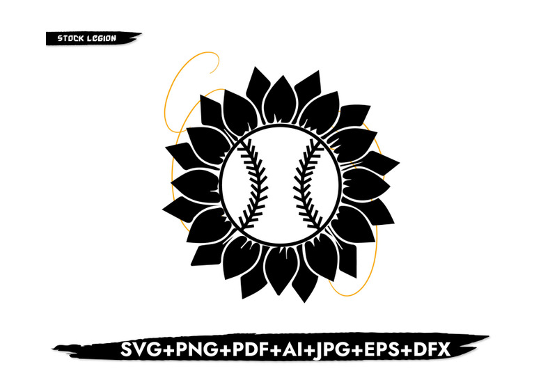 sunflower-baseball-svg