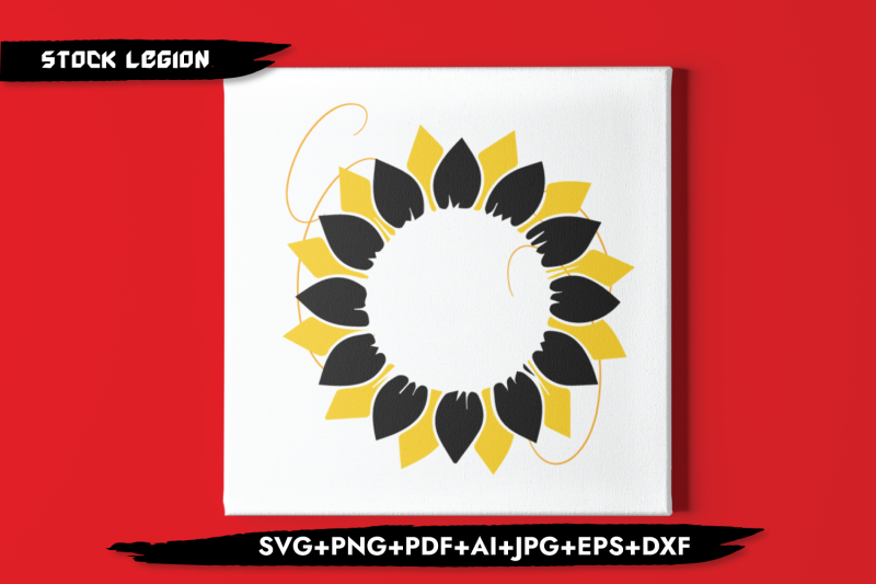 sunflower-black-yellow-petals-svg