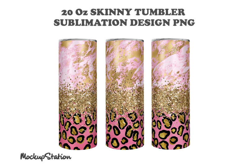 pink-cheetah-glitter-tumbler-sublimation-design-png