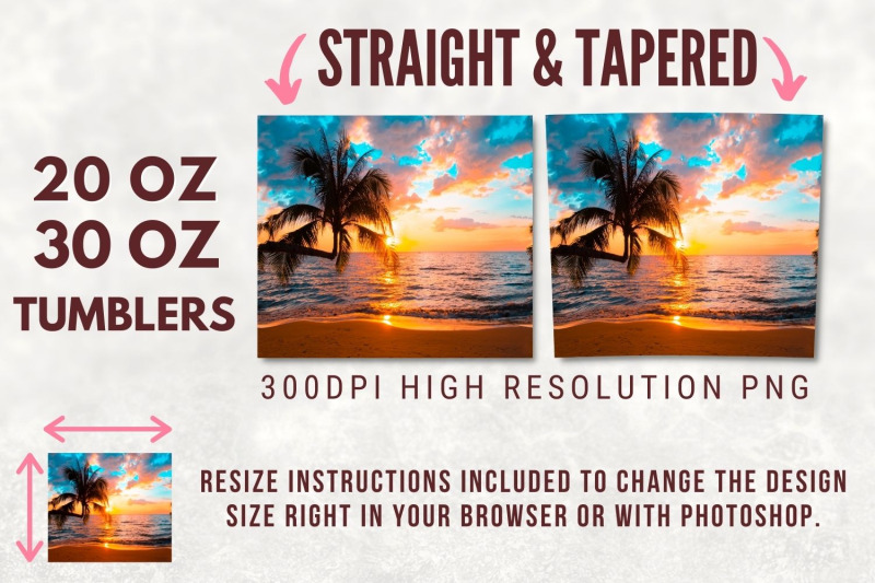 beach-sunset-tumbler-design-summer-20-oz-skinny-tumbler-sublimation