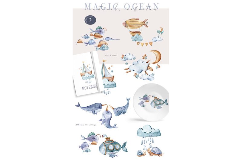 watercolor-nautical-nursery-collection-clipart-patterns