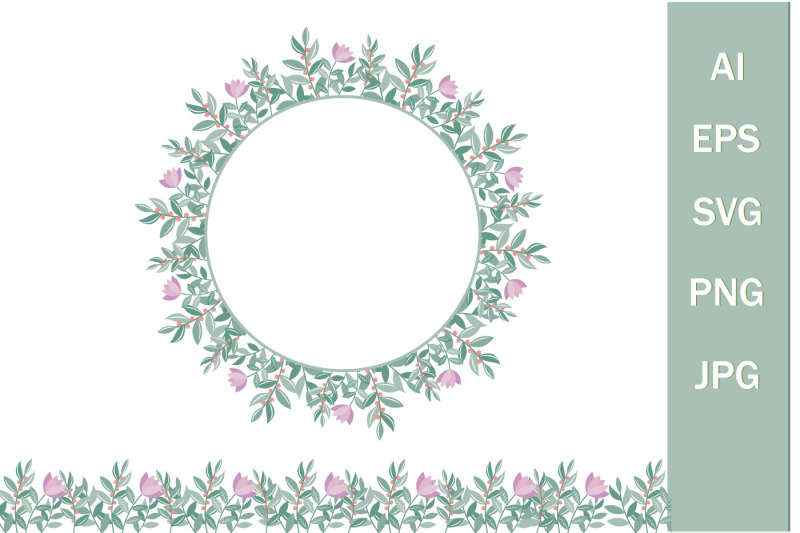 round-delicate-flower-frame