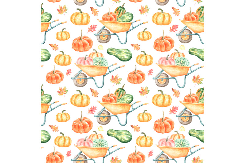 harvest-pumpkins-watercolor-seamless-pattern-thanksgiving-farmhouse