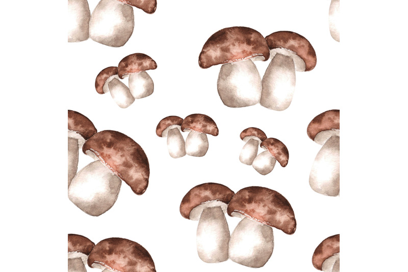 mushrooms-watercolor-seamless-pattern-boletus-fall-thanksgiving