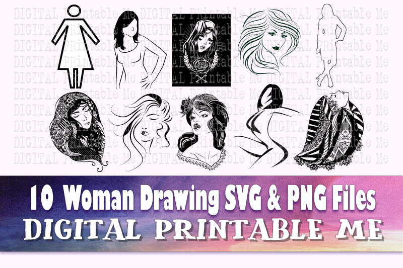 woman-svg-line-art-lady-modern-illustrations-png-bundle-clip-art-p