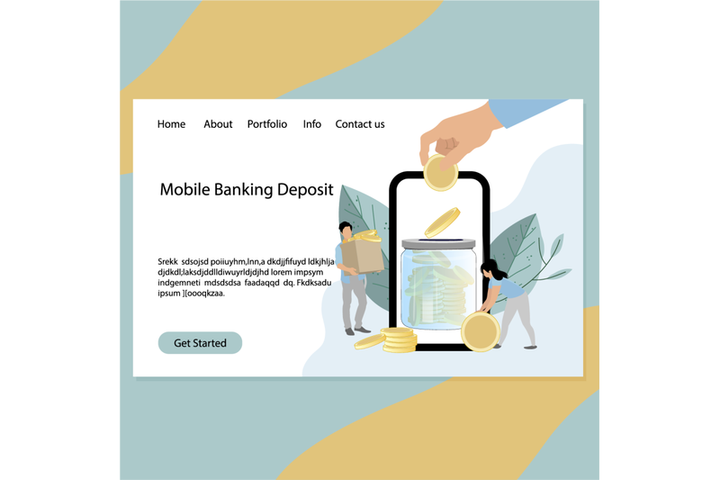 mobile-banking-deposit-service-landing-page-concept-safe-money