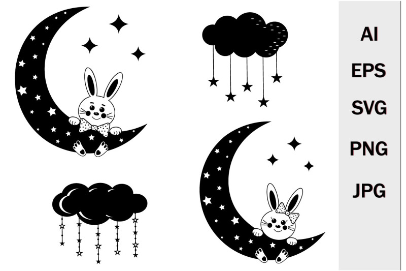 hares-on-the-moon-svg-monogram