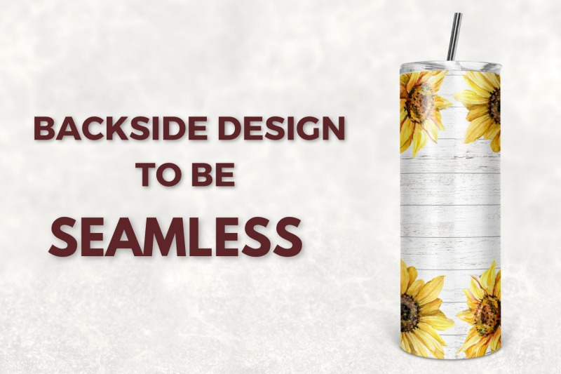 20oz-skinny-tumbler-sublimation-designs-white-wood-with-sunflower