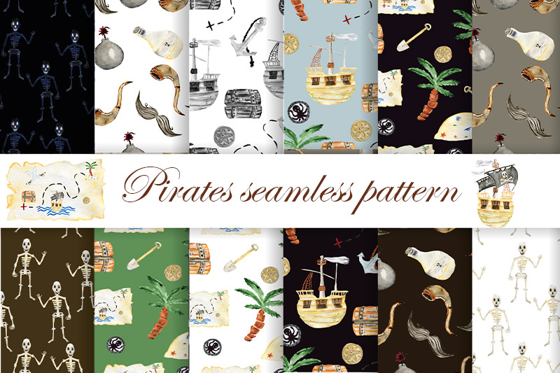 pirate-patterns-halloween-happy-birthday-digital-papers