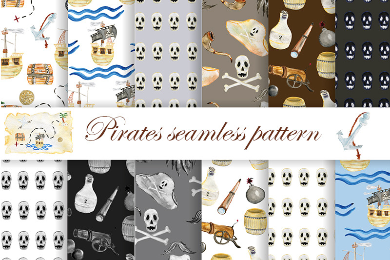 pirate-patterns-halloween-happy-birthday-digital-papers