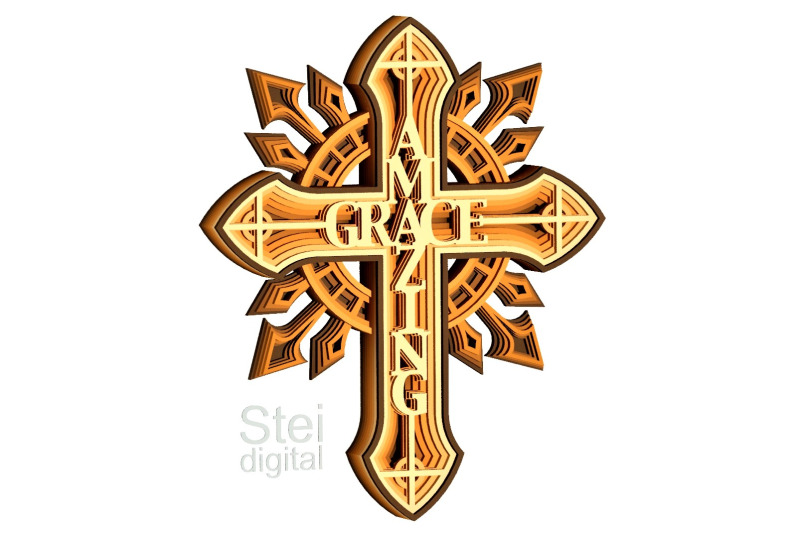 3d-layered-amazing-grace-cross-svg-dxf-cut-files