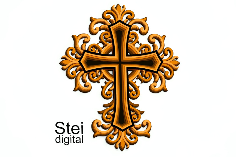 3d-cross-svg-dxf-cut-file-3d-layered-cross-svg