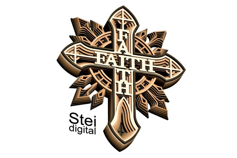 3d-faith-cross-svg-dxf-cut-file-3d-layered-faith-cross-svg