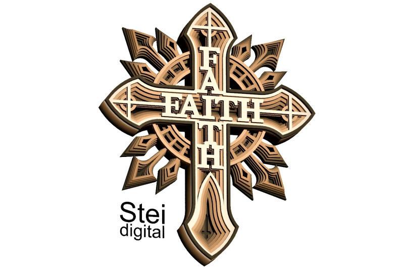 3d-faith-cross-svg-dxf-cut-file-3d-layered-faith-cross-svg