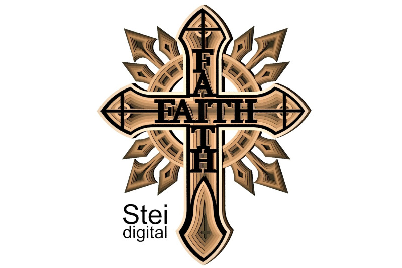 3d-faith-cross-svg-dxf-cut-file-3d-layered-faith-cross-svg