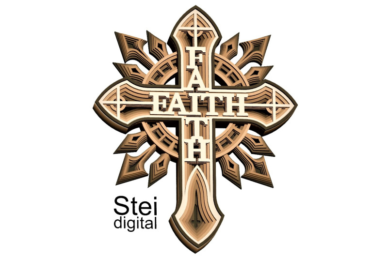 3d-faith-cross-svg-dxf-cut-file-3d-layered-faith-cross-svg
