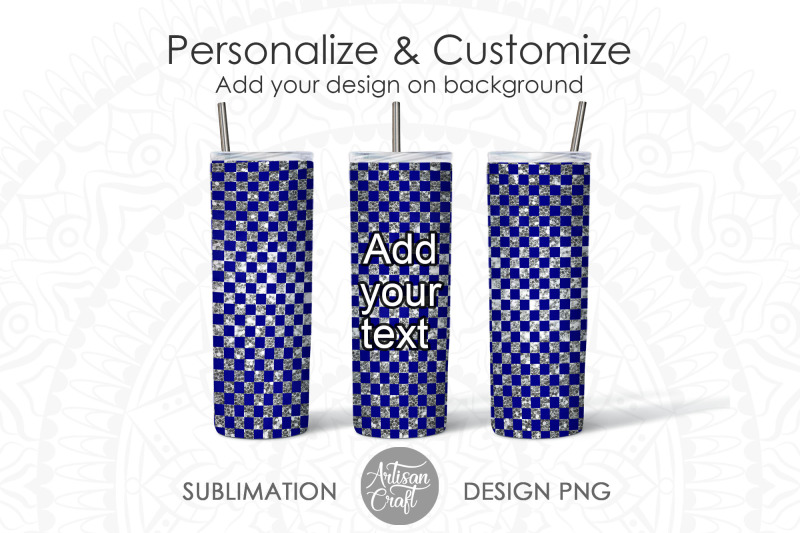 tumbler-designs-for-sublimation-with-checkered-pattern