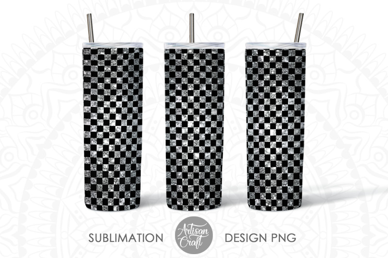 tumbler-designs-for-sublimation-with-checkered-pattern