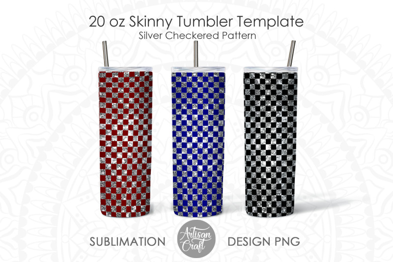 tumbler-designs-for-sublimation-with-checkered-pattern