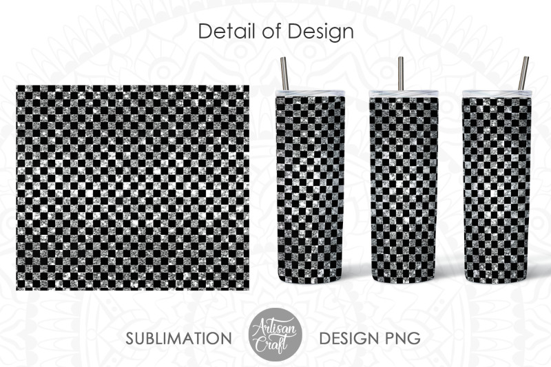 tumbler-designs-for-sublimation-with-checkered-pattern