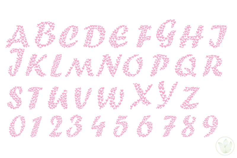 Hearts alphabet clipart png, Pink hearts numbers By PrettyDD ...
