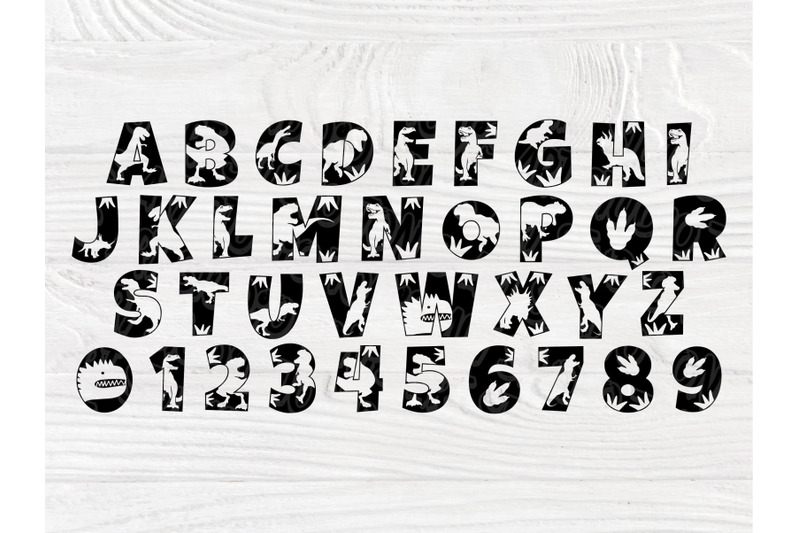 dinosaur-font-svg-dinosaur-alphabet-dinosaur-cut-files-dinosaur-mon